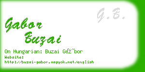 gabor buzai business card